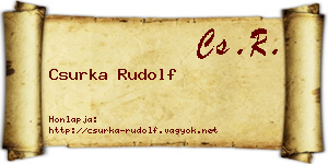 Csurka Rudolf névjegykártya